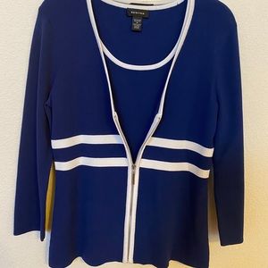 Matching Top & Sweater Set - Royal Blue
